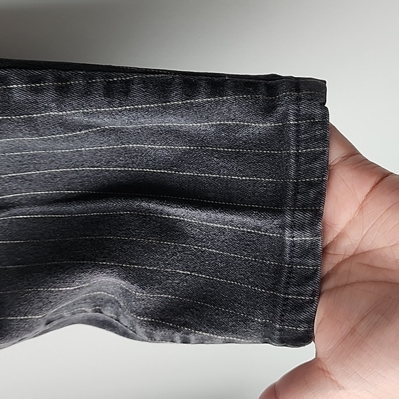 Vintage Versace Jeans Couture Pinstripe High Waisted Jeans - Picture 5 of 11